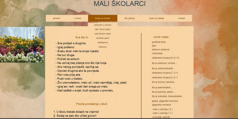 Web stranica odjeljenja1